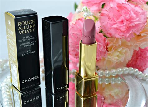 chanel rouge allure velvet 34 la raffinée temptalia|chanel allure velvet lipstick.